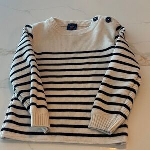 Kids Striped Sweater - Black and White